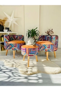 Çay Seti ikili Koltuk Berjer Ve Puf Takımı